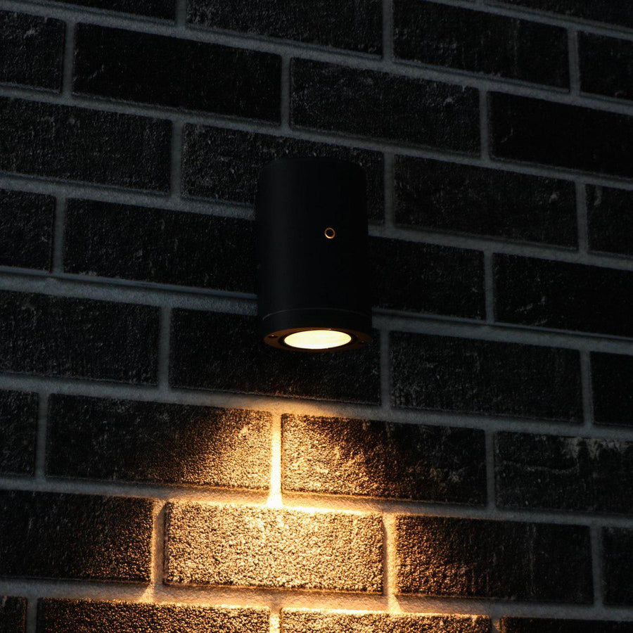 2 pack - LED's Light LED Buitenlamp met sensor - IP44 waterdicht - GU10 fitting - Model Bari - Antraciet Buitenlampen led.gl