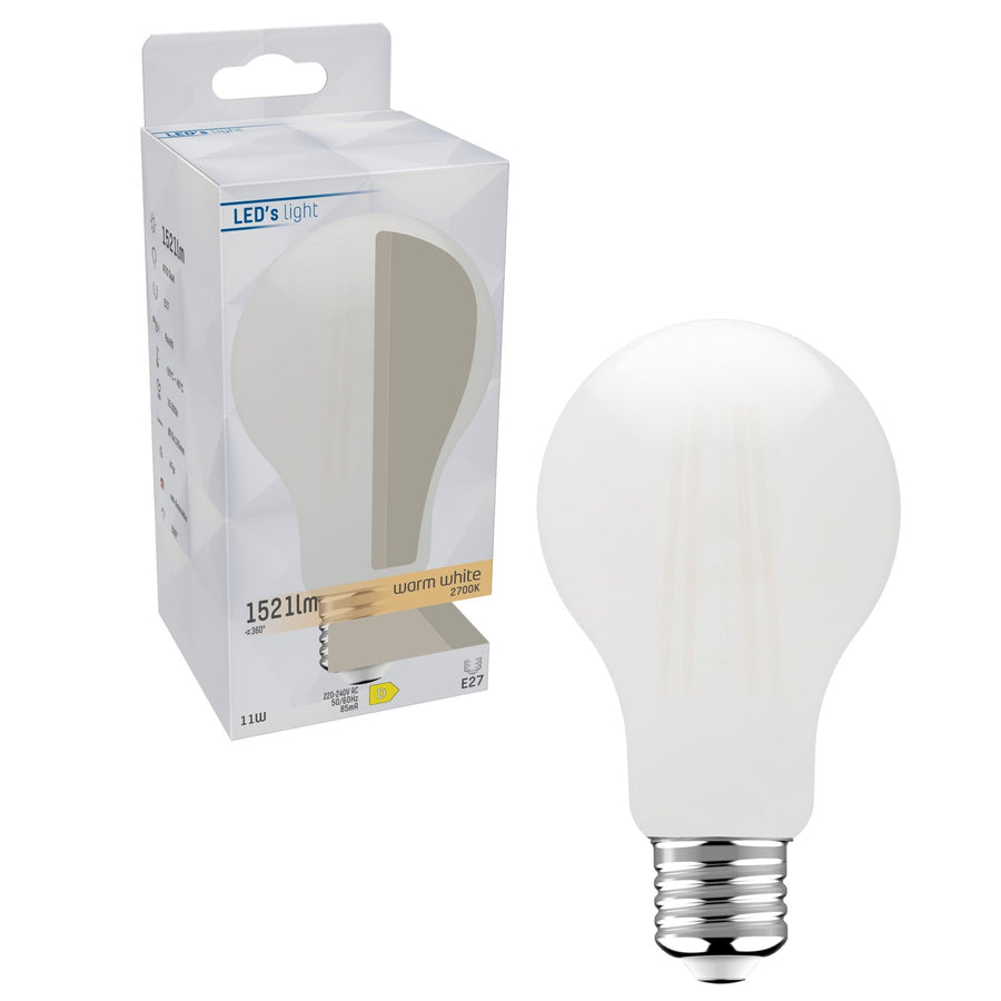 LED Lamp melk glas E27 - 11W vervangt 100W - 1521 lm - Warm wit LED Filament Lampen led.gl