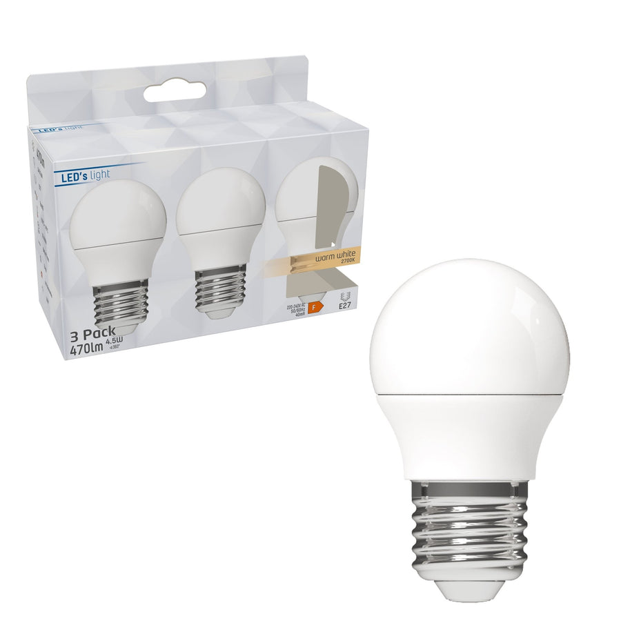 LED E27 Lampen - 470 lm - Warm wit licht - 3 lampen Lichtbronnen led.gl