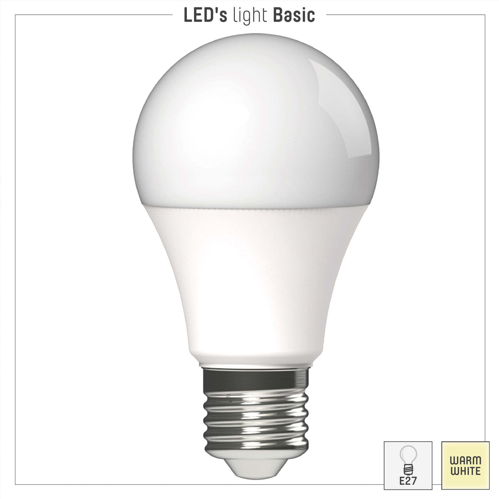 LED Lamp E27 - Mat - Warm wit licht - 8.5W vervangt 60W Lichtbronnen led.gl