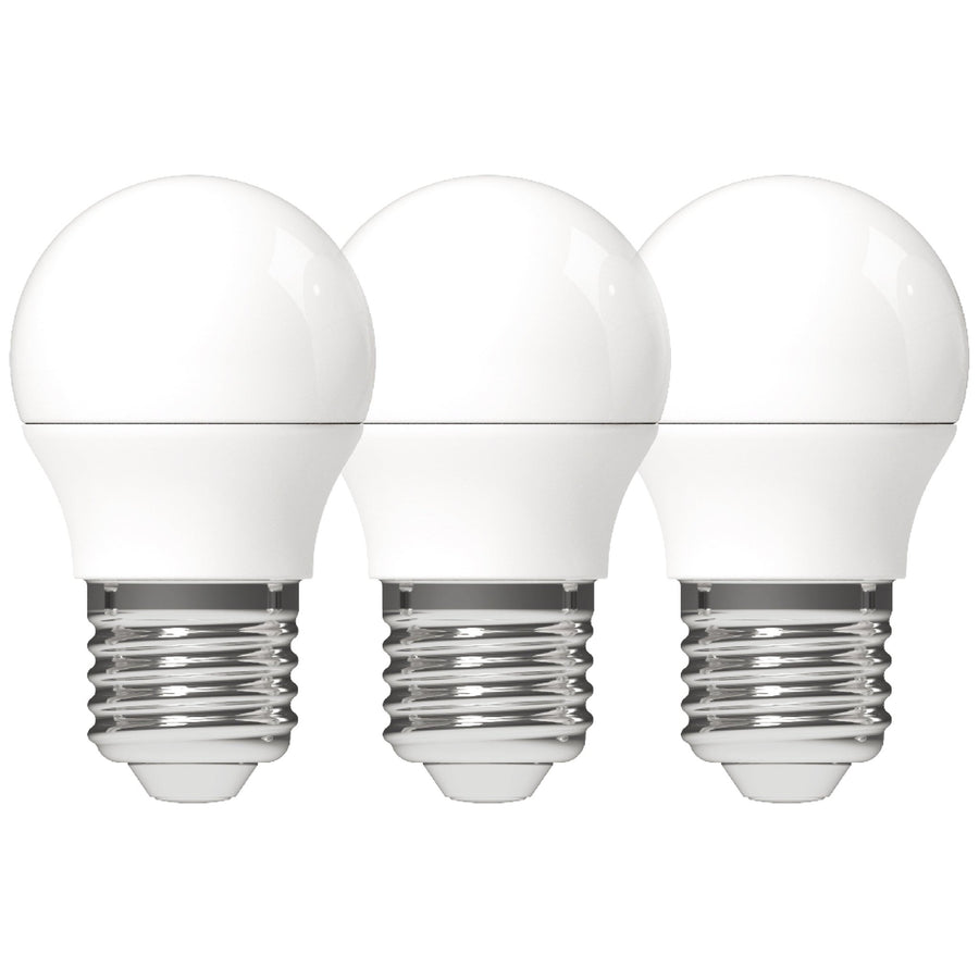 LED Lampen E27 - Globe Ø 4.5 cm - Warm wit licht - 4.5W vervangt 40W - 3PACK Lichtbronnen led.gl