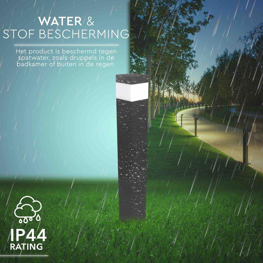 LED Lantaarnpaal Mat met E27 fitting - IP44 - Sora - 76 cm - Grijs Lantaarns led.gl