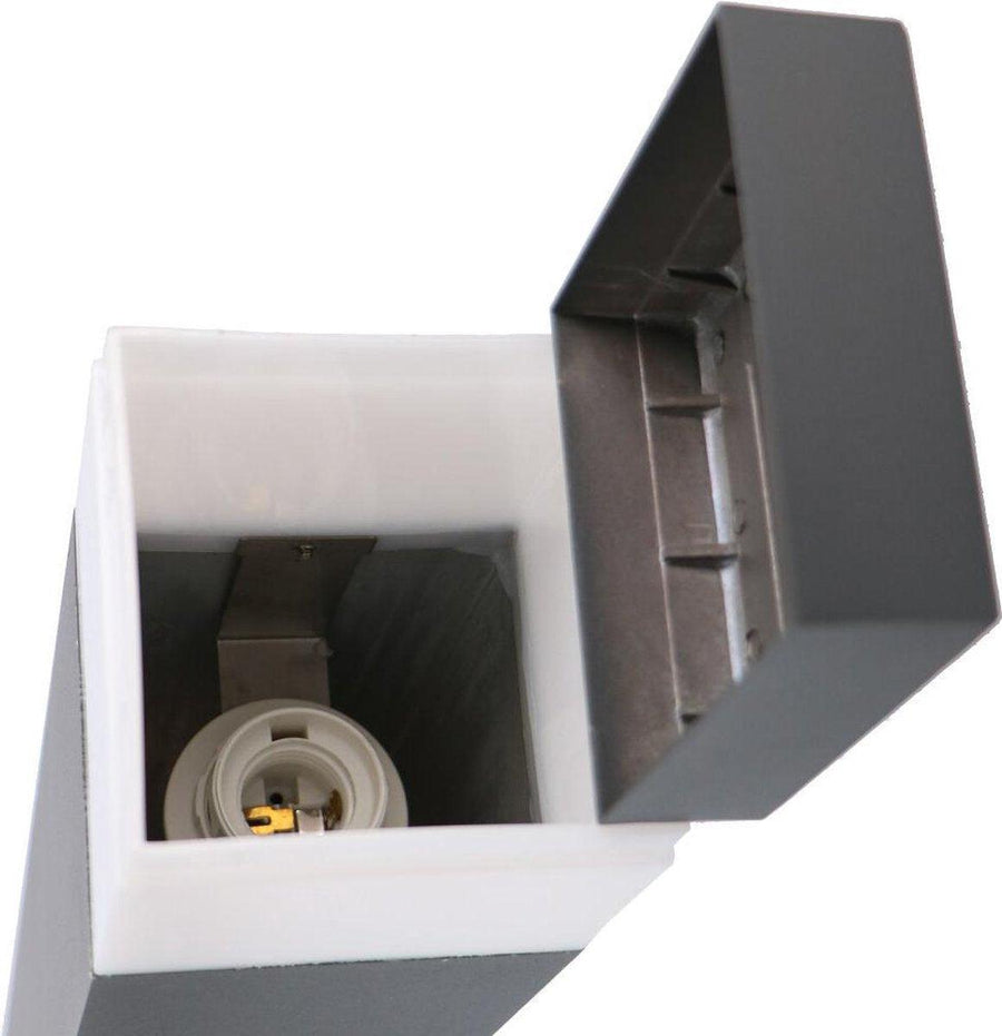 LED Lantaarnpaal Mat met E27 fitting - IP44 - Sora - 76 cm - Grijs Lantaarns led.gl