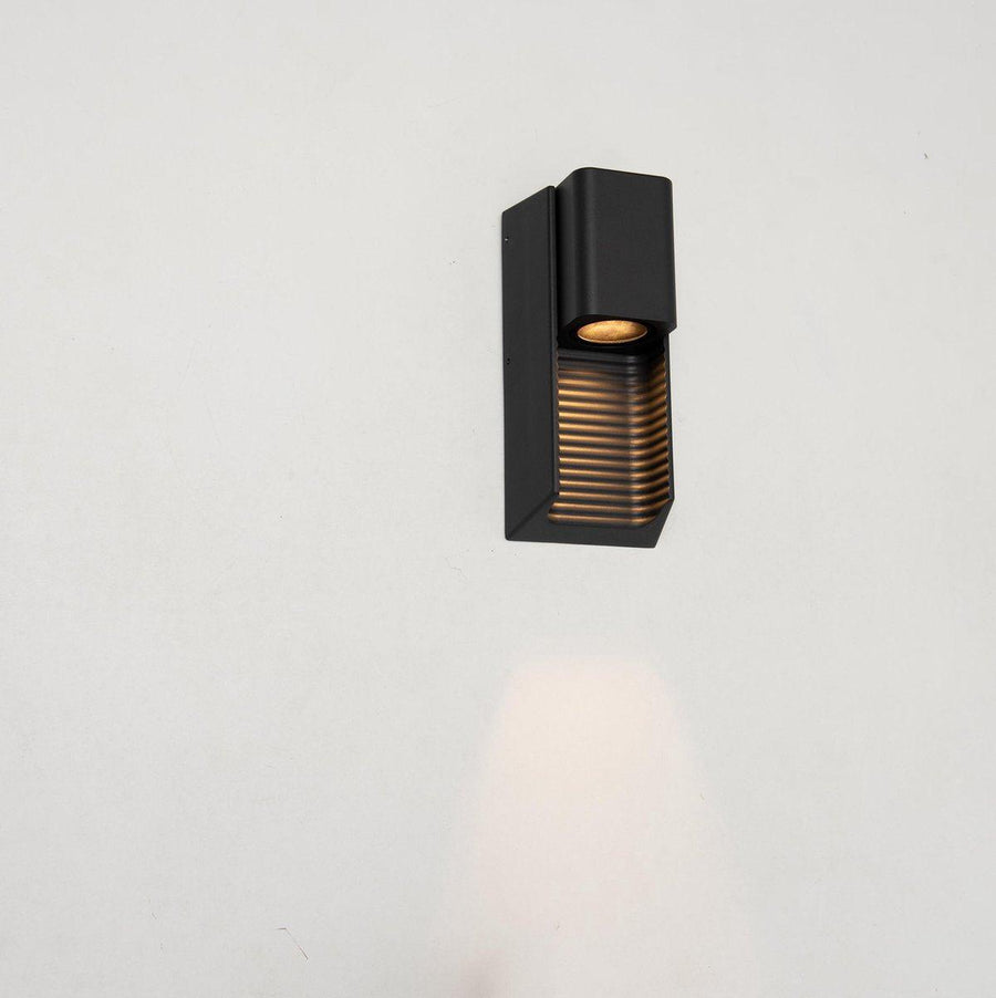 2 pack - LED Muurlamp buiten met GU10 fitting - Strepen - Rimini - IP44 - Antraciet Wandlampen led.gl