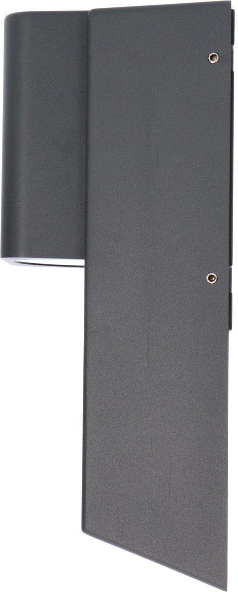 2 pack - LED Muurlamp buiten met GU10 fitting - Strepen - Rimini - IP44 - Antraciet Wandlampen led.gl