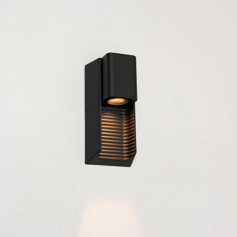 2 pack - LED Muurlamp buiten met GU10 fitting - Strepen - Rimini - IP44 - Antraciet Wandlampen led.gl