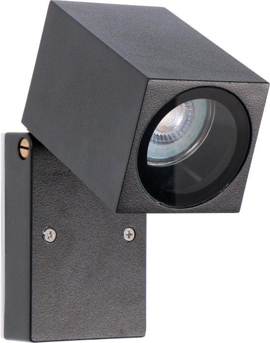 3 pack - LED's Light Kantelbare LED Buitenlamp - GU10 fitting - IP44 - Zwart - Model Lucca Spotjes led.gl