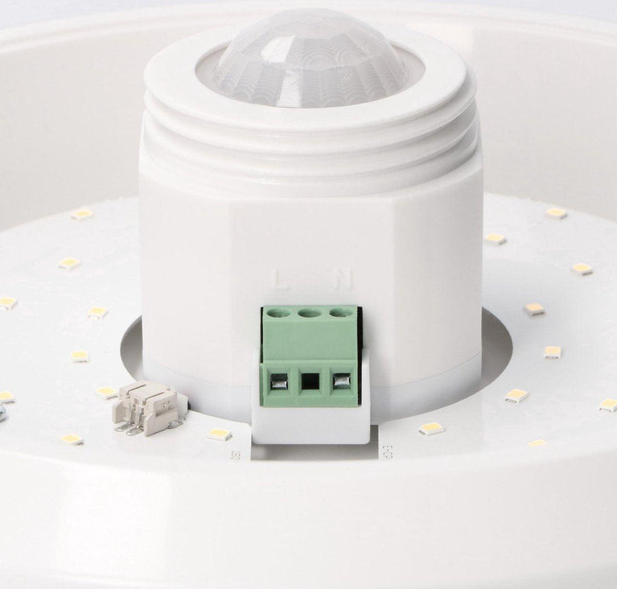 LED Plafondlamp 24 cm met bewegingssensor - Spatwaterdicht - Warm wit Plafondlampen led.gl