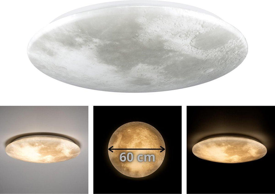 LED's Light Maan Plafondlamp voor de Slaapkamer - Dimbaar met afstandsbediening - 60 cm Plafondlampen led.gl