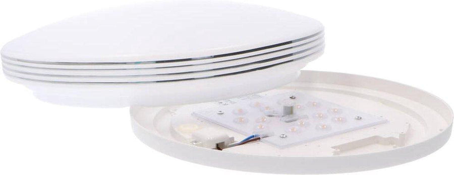 LED Plafondlamp rond 35 cm met ringen - Universeel - Spatwaterdicht - Warm wit licht Plafondlampen led.gl