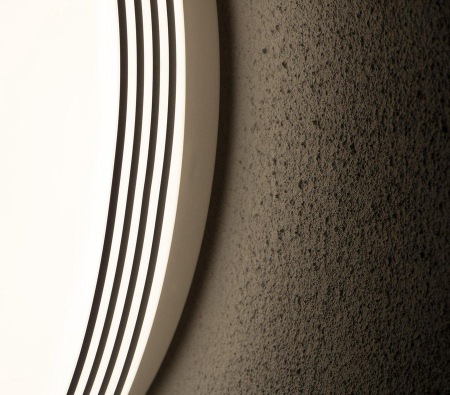 LED Plafondlamp rond 35 cm met ringen - Universeel - Spatwaterdicht - Warm wit licht Plafondlampen led.gl