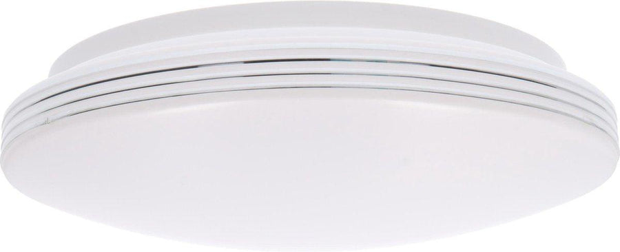 LED Plafondlamp rond 35 cm met ringen - Universeel - Spatwaterdicht - Warm wit licht Plafondlampen led.gl