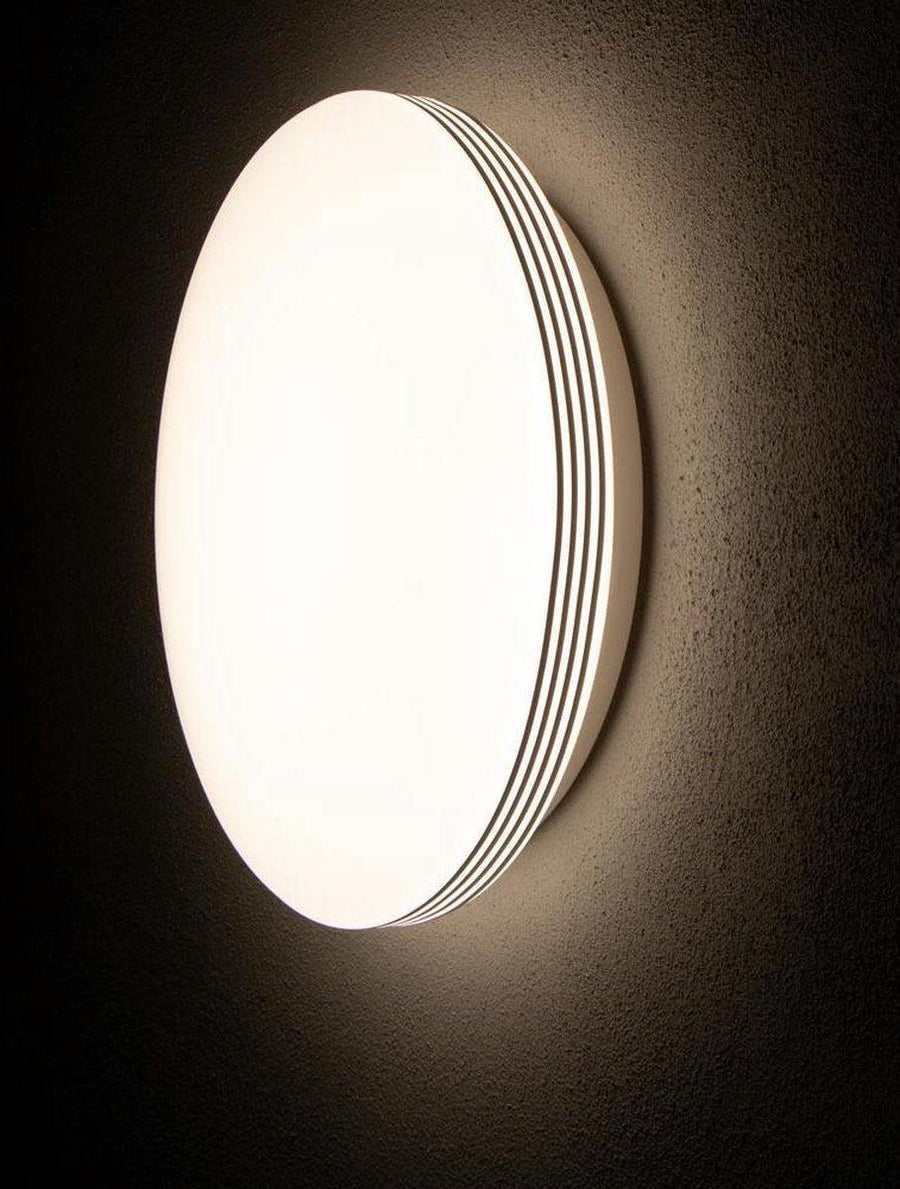 LED Plafondlamp rond 35 cm met ringen - Universeel - Spatwaterdicht - Warm wit licht Plafondlampen led.gl