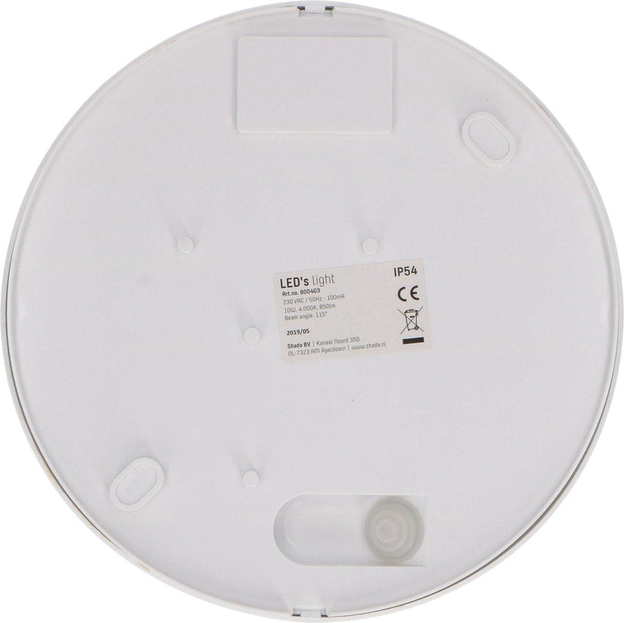 LED Plafondlamp voor buiten - Rond 21 cm - Koud wit licht - IP54 - 10W Plafondlampen led.gl
