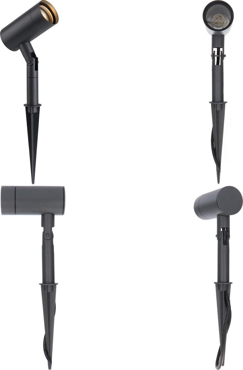 LED's Light Prikspot Tuinverlichting - Kantelbaar - GU10 fitting - IP54 waterbestendig - Antraciet Prikspotjes led.gl