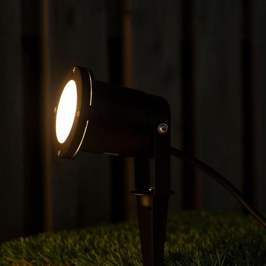 LED's Light LED Prikspot met Stekker - Kantelbaar - GU10 fitting - IP54 - Model Melfi - Zwart Prikspotjes led.gl
