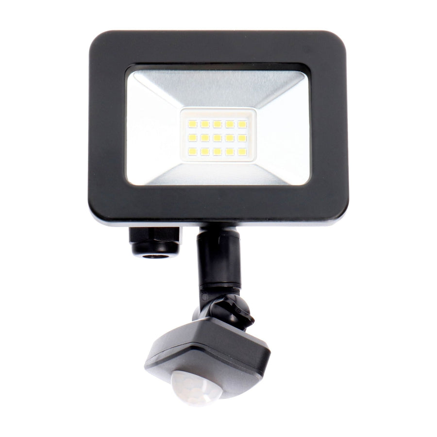 LED's Light Floodlight 1100 - Met licht- en bewegingssensor - Binnen & Buiten - 10W - Zwart Schijnwerpers led.gl