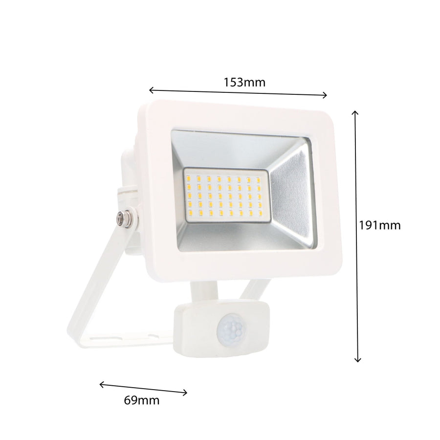 LED's Light Floodlight 3300 - Met licht- en bewegingssensor - Binnen & Buiten - 30W - Wit Schijnwerpers led.gl