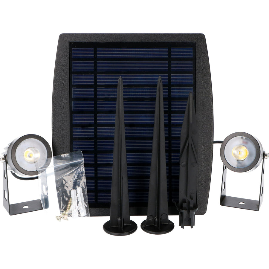 LED's Light Solar LED Tuinlamp met zonnepaneel en grondspies - Automatisch aan en uit - Met sensor - IP65 waterdicht Spotjes led.gl