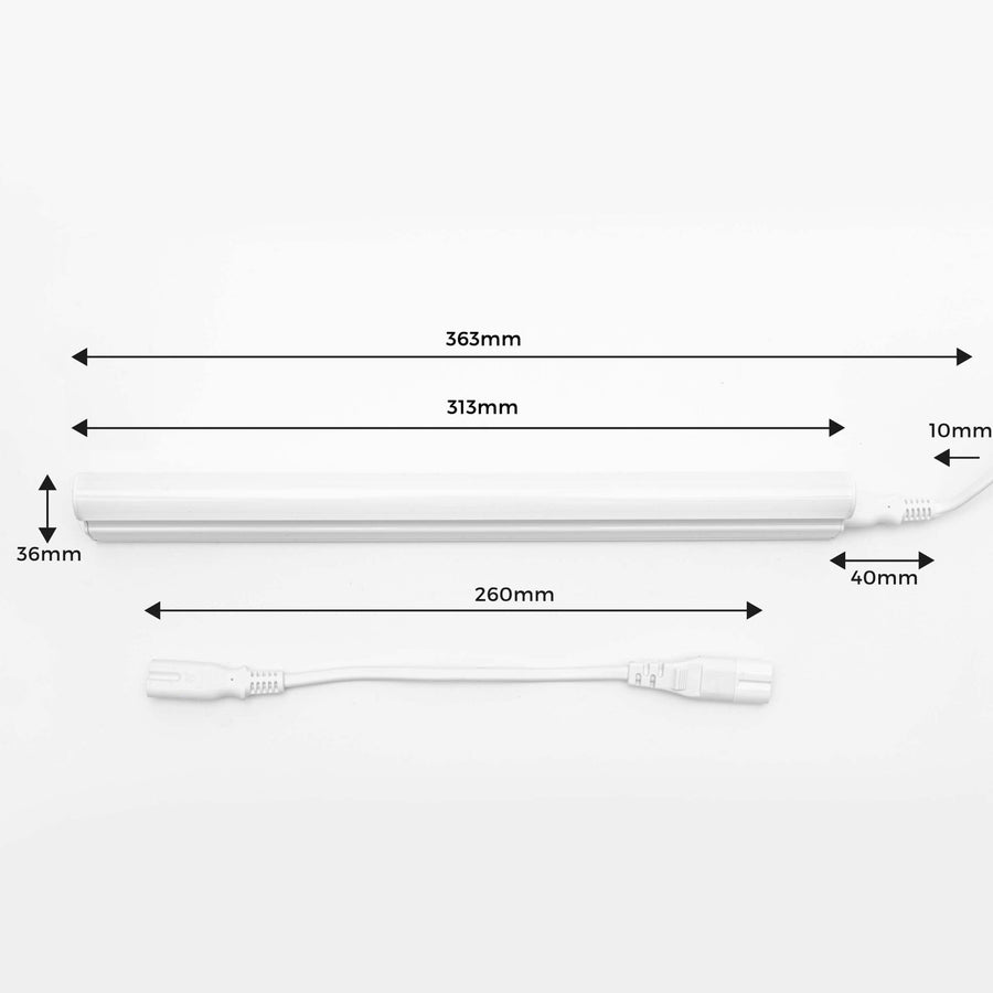 LED's Light Universele LED T5 balk 30 cm - voor kasten en keukens - Koppelbaar - 400 lm TL verlichting led.gl