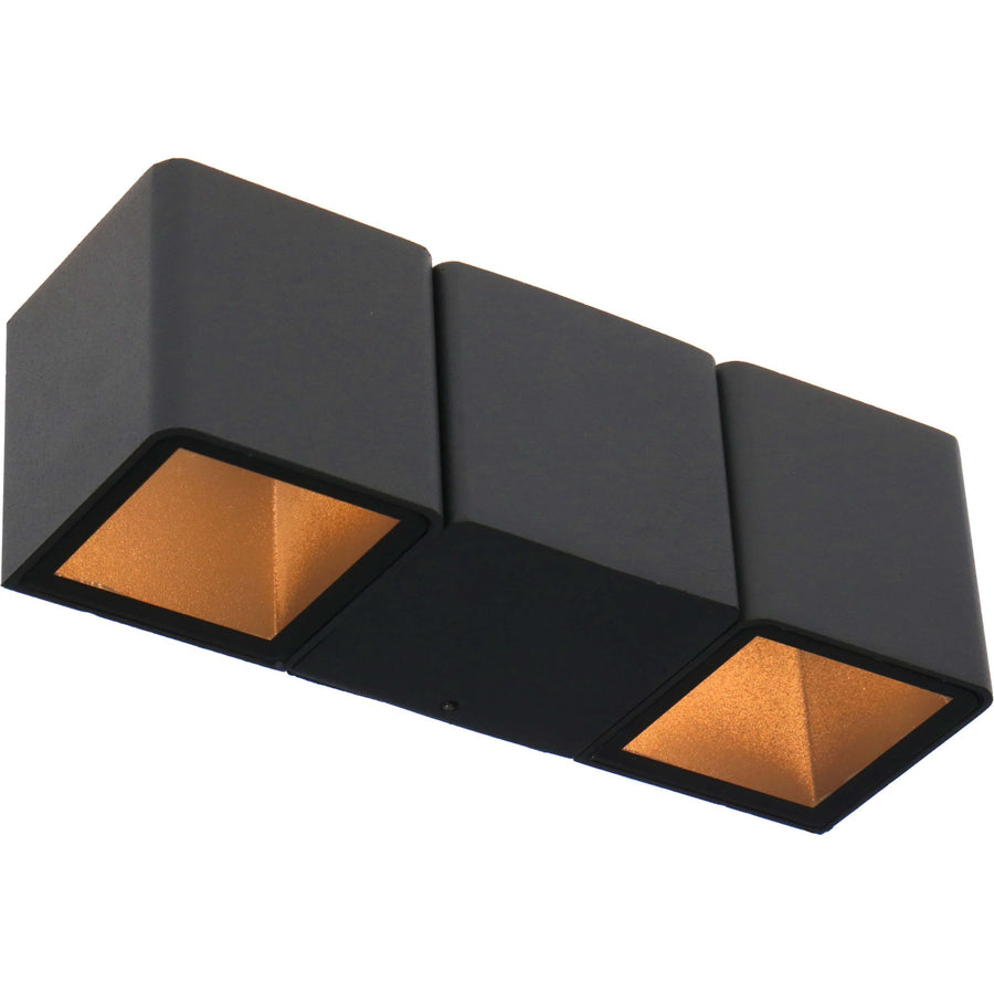 2 pack LED's Light 4-lichts Wandlamp Buiten - Model Aversa - Warm wit - IP54 waterdicht - Antraciet Wandlampen led.gl