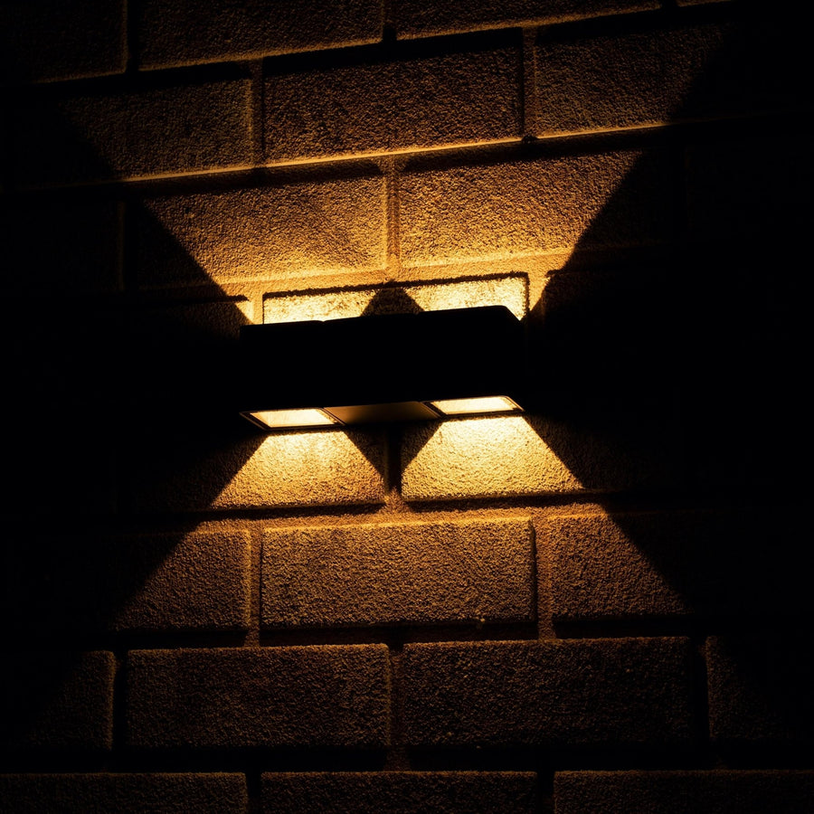 2 pack LED's Light 4-lichts Wandlamp Buiten - Model Aversa - Warm wit - IP54 waterdicht - Antraciet Wandlampen led.gl