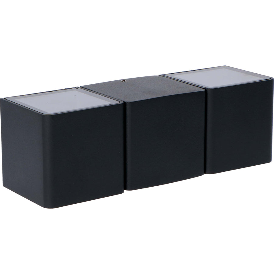 2 pack LED's Light 4-lichts Wandlamp Buiten - Model Aversa - Warm wit - IP54 waterdicht - Antraciet Wandlampen led.gl