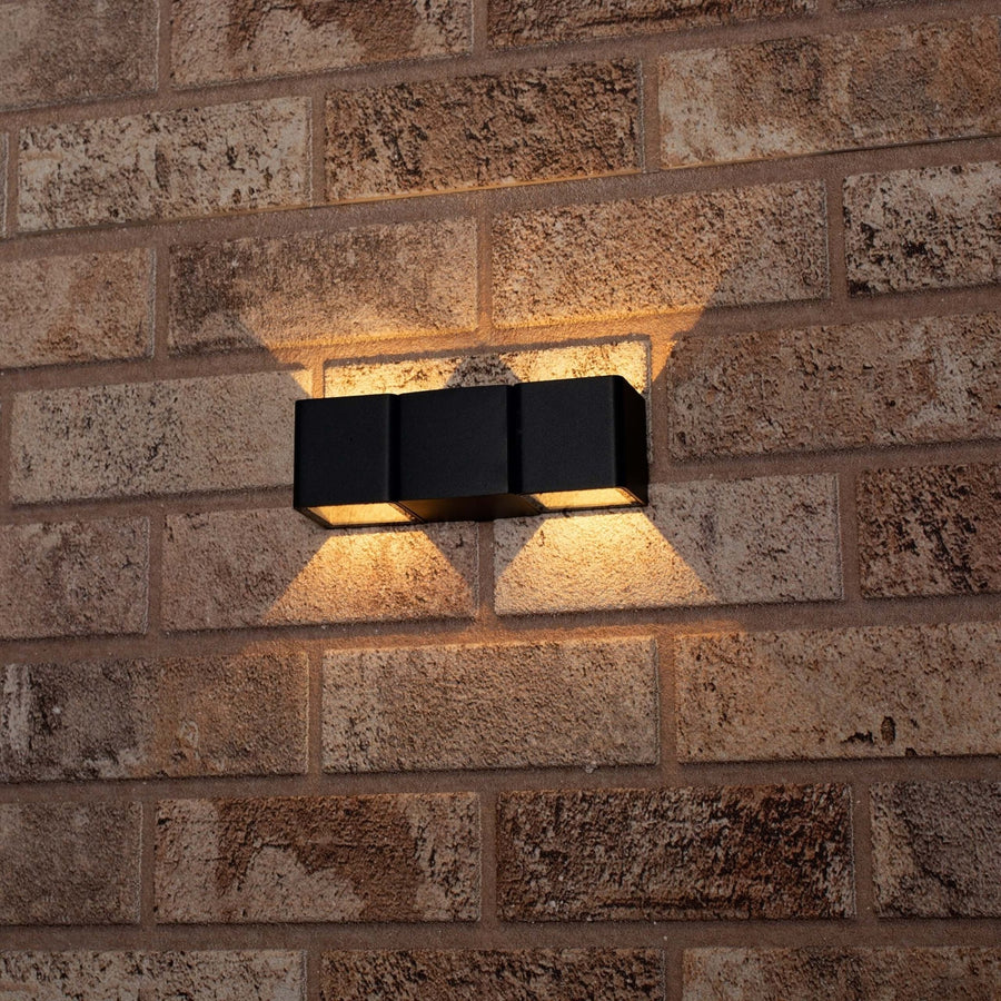 2 pack LED's Light 4-lichts Wandlamp Buiten - Model Aversa - Warm wit - IP54 waterdicht - Antraciet Wandlampen led.gl