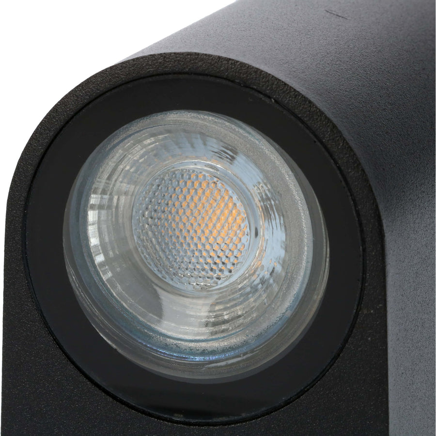 LED's Light LED Wandlamp buiten - Cilinder met 2 x GU10 fitting - Model Sapri - IP44 - Zwart Wandlampen led.gl