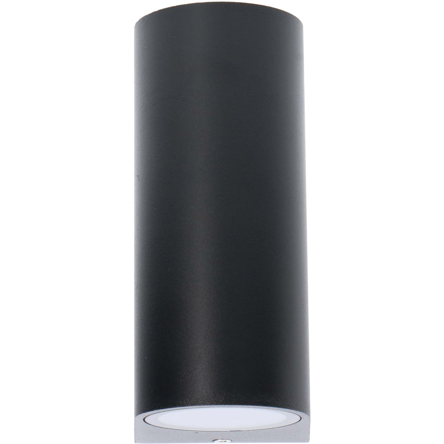 LED's Light LED Wandlamp buiten - Cilinder met 2 x GU10 fitting - Model Sapri - IP44 - Zwart Wandlampen led.gl