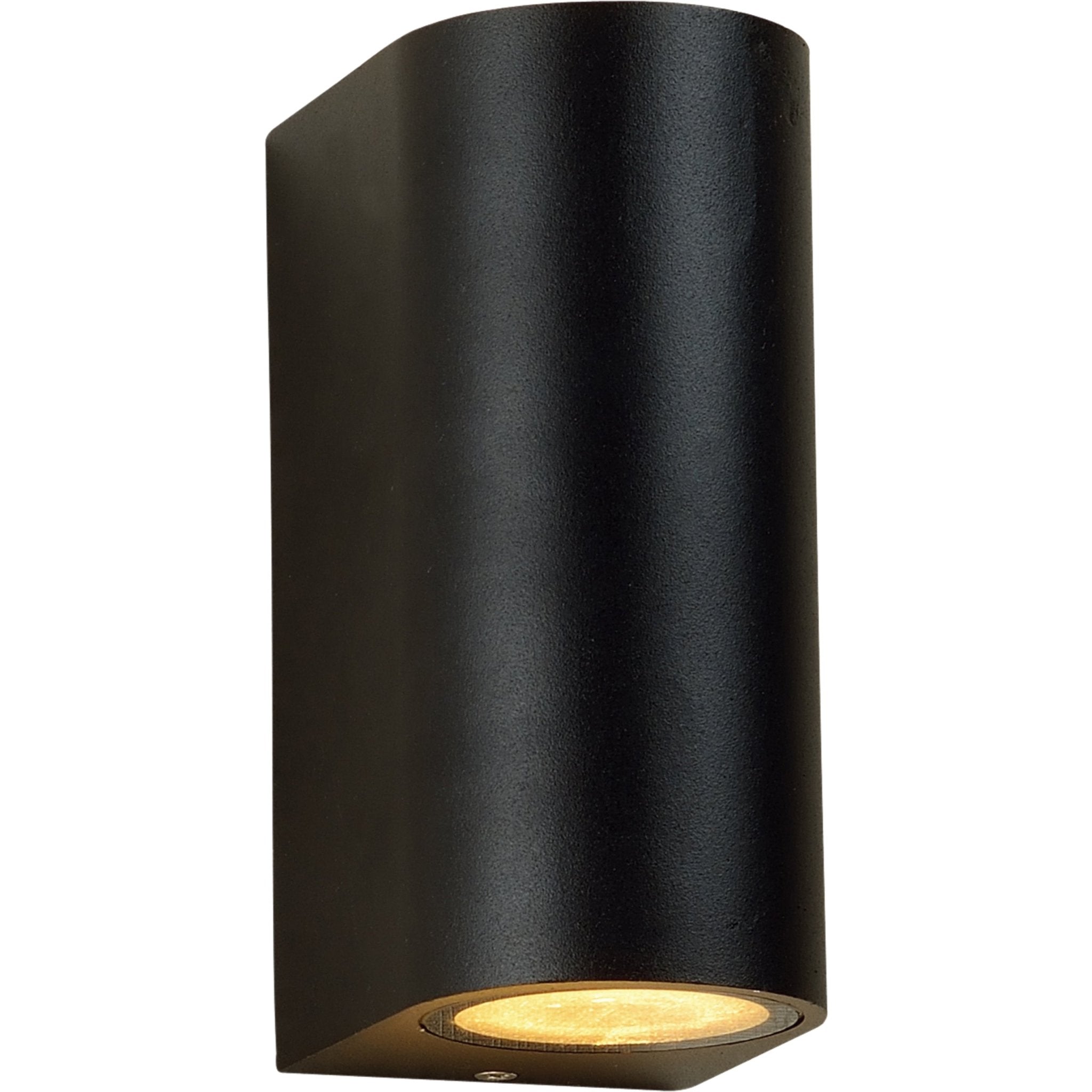 LED's Light LED Wandlamp buiten - Cilinder met 2 x GU10 fitting - Model Sapri - IP44 - Zwart Wandlampen led.gl