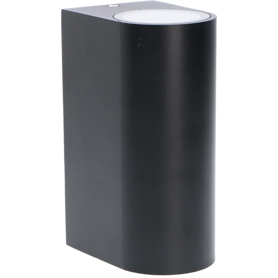 LED's Light LED Wandlamp buiten - Cilinder met 2 x GU10 fitting - Model Sapri - IP44 - Zwart Wandlampen led.gl
