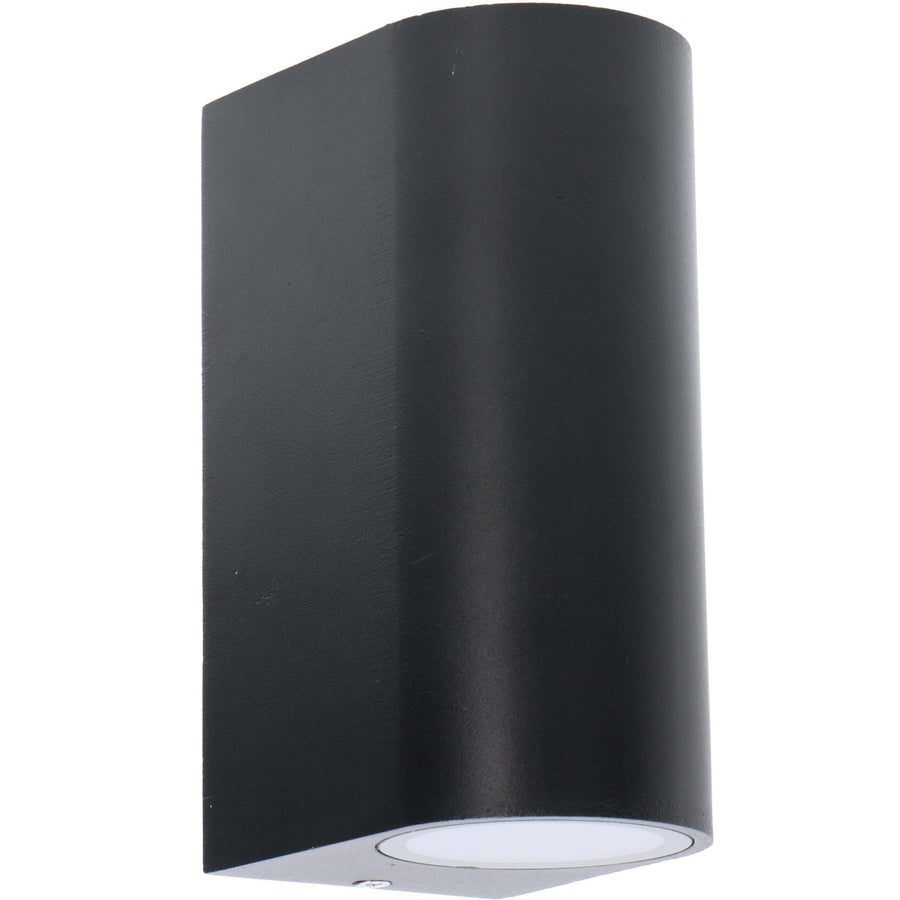 LED's Light LED Wandlamp buiten - Cilinder met 2 x GU10 fitting - Model Sapri - IP44 - Zwart Wandlampen led.gl