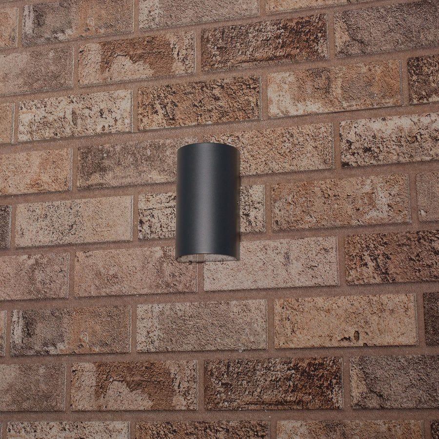 3 pack LED's Light LED Muurlamp Buiten - Halve cilinder met 2 lichtpunten - Model Siena - IP44 - Antraciet Wandlampen led.gl
