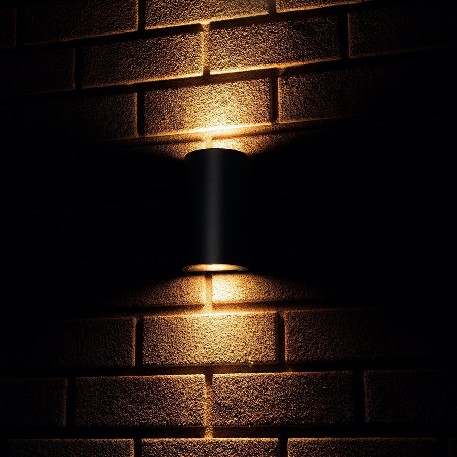 3 pack LED's Light LED Muurlamp Buiten - Halve cilinder met 2 lichtpunten - Model Siena - IP44 - Antraciet Wandlampen led.gl