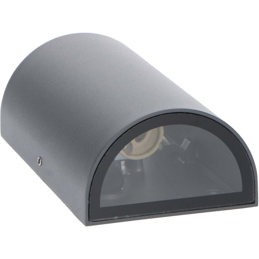 3 pack LED's Light LED Muurlamp Buiten - Halve cilinder met 2 lichtpunten - Model Siena - IP44 - Antraciet Wandlampen led.gl