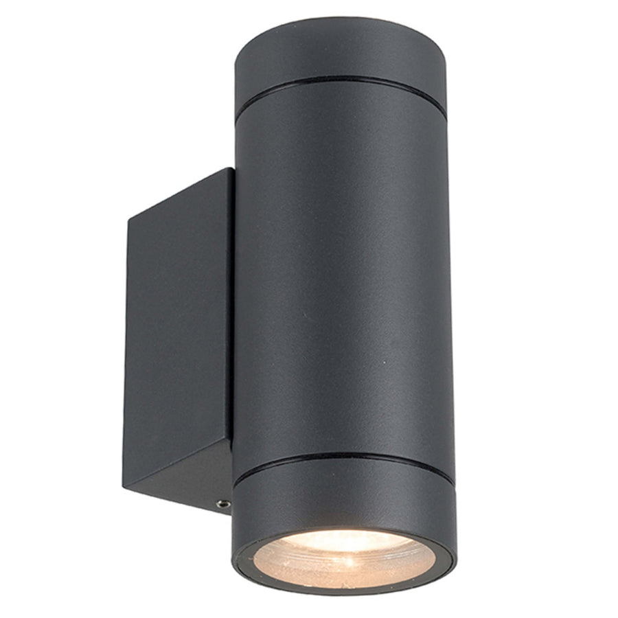 3 pack - LED's Light Up & Down Light Wandlamp - 2x GU10 fitting - IP44 - Antraciet - Model Carpi Wandlampen led.gl