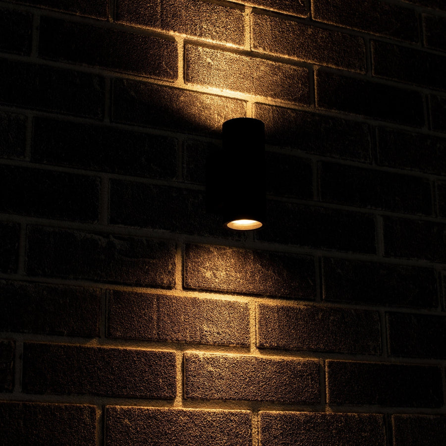3 pack - LED's Light Up & Down Light Wandlamp - 2x GU10 fitting - IP44 - Antraciet - Model Carpi Wandlampen led.gl