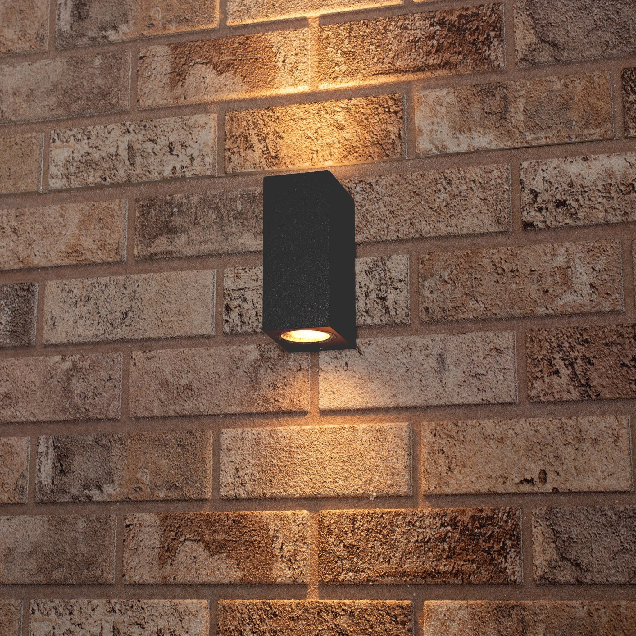 4 pack - LED's Light LED Buitenlamp met GU10 fitting - Rechthoek - IP44 - Antraciet - Model Milaan Wandlampen led.gl