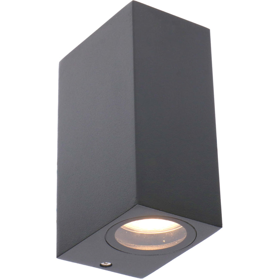 4 pack - LED's Light LED Buitenlamp met GU10 fitting - Rechthoek - IP44 - Antraciet - Model Milaan Wandlampen led.gl
