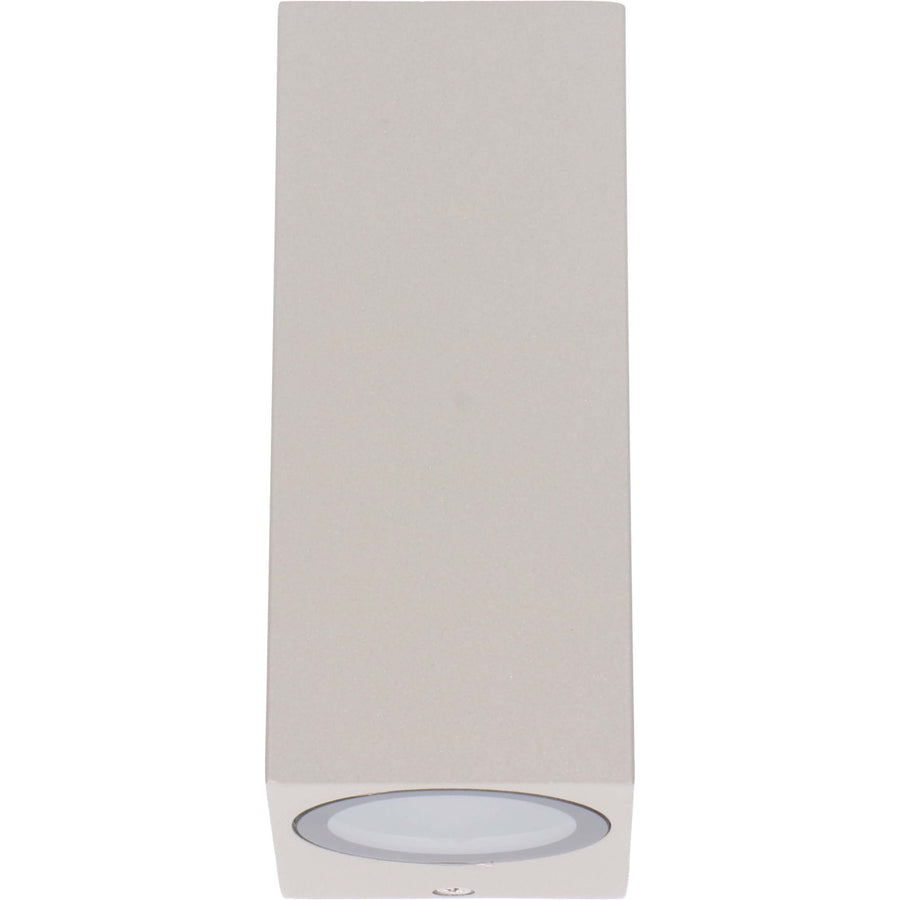 4 pack - LED's Light LED Buitenlamp met GU10 fitting - Rechthoek - IP44 - Grijs - Model Milaan Wandlampen led.gl