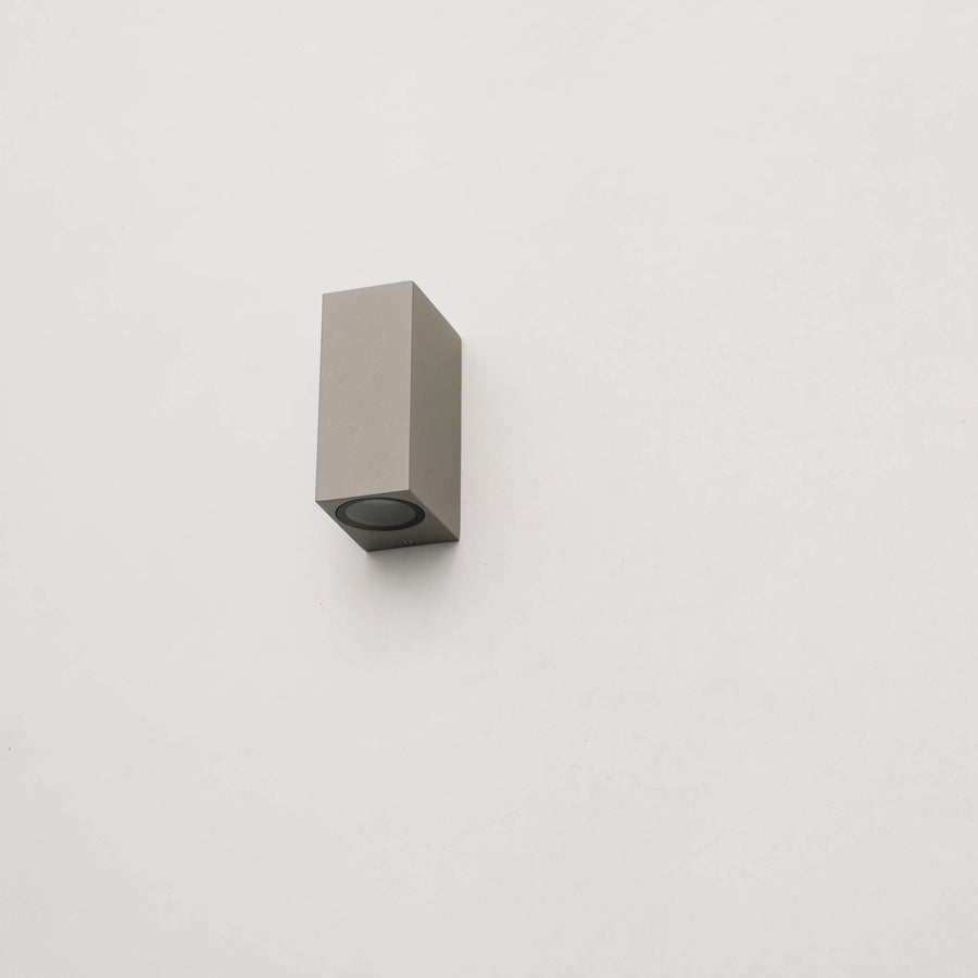 4 pack - LED's Light LED Buitenlamp met GU10 fitting - Rechthoek - IP44 - Grijs - Model Milaan Wandlampen led.gl