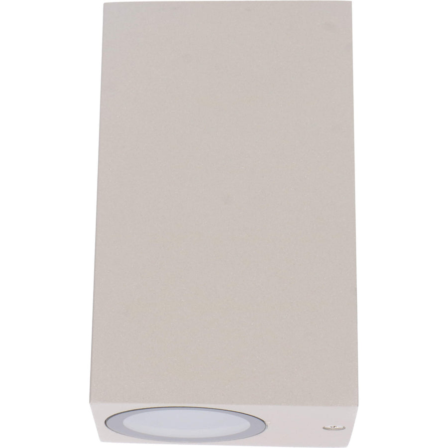 4 pack - LED's Light LED Buitenlamp met GU10 fitting - Rechthoek - IP44 - Grijs - Model Milaan Wandlampen led.gl