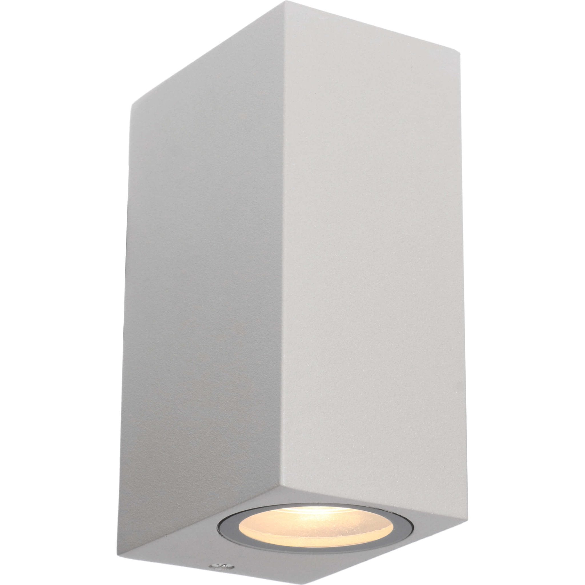 4 pack - LED's Light LED Buitenlamp met GU10 fitting - Rechthoek - IP44 - Grijs - Model Milaan Wandlampen led.gl