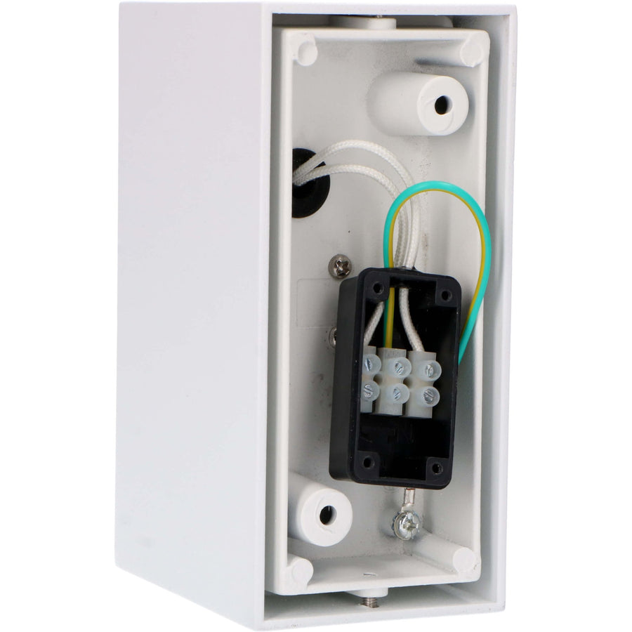4 pack - LED's Light LED Buitenlamp met GU10 fitting - Rechthoek - IP44 - Wit - Model Milaan Wandlampen led.gl