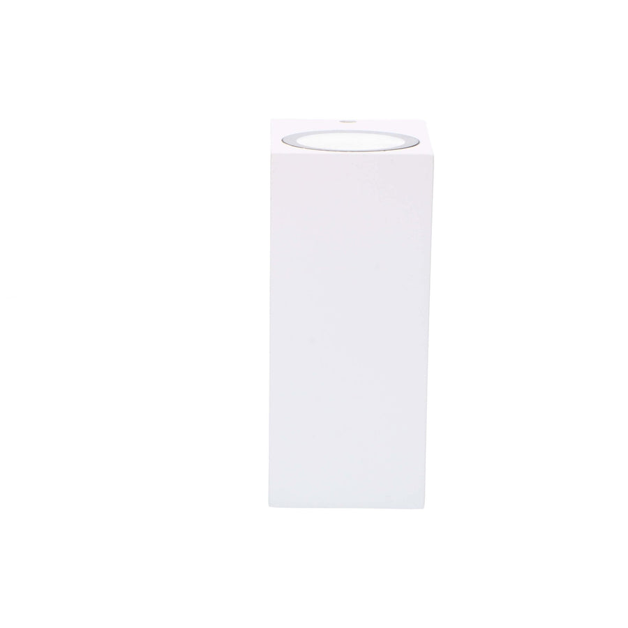 4 pack - LED's Light LED Buitenlamp met GU10 fitting - Rechthoek - IP44 - Wit - Model Milaan Wandlampen led.gl