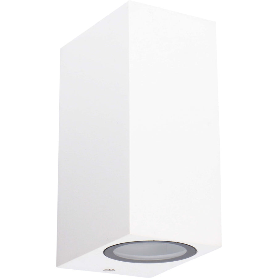 4 pack - LED's Light LED Buitenlamp met GU10 fitting - Rechthoek - IP44 - Wit - Model Milaan Wandlampen led.gl