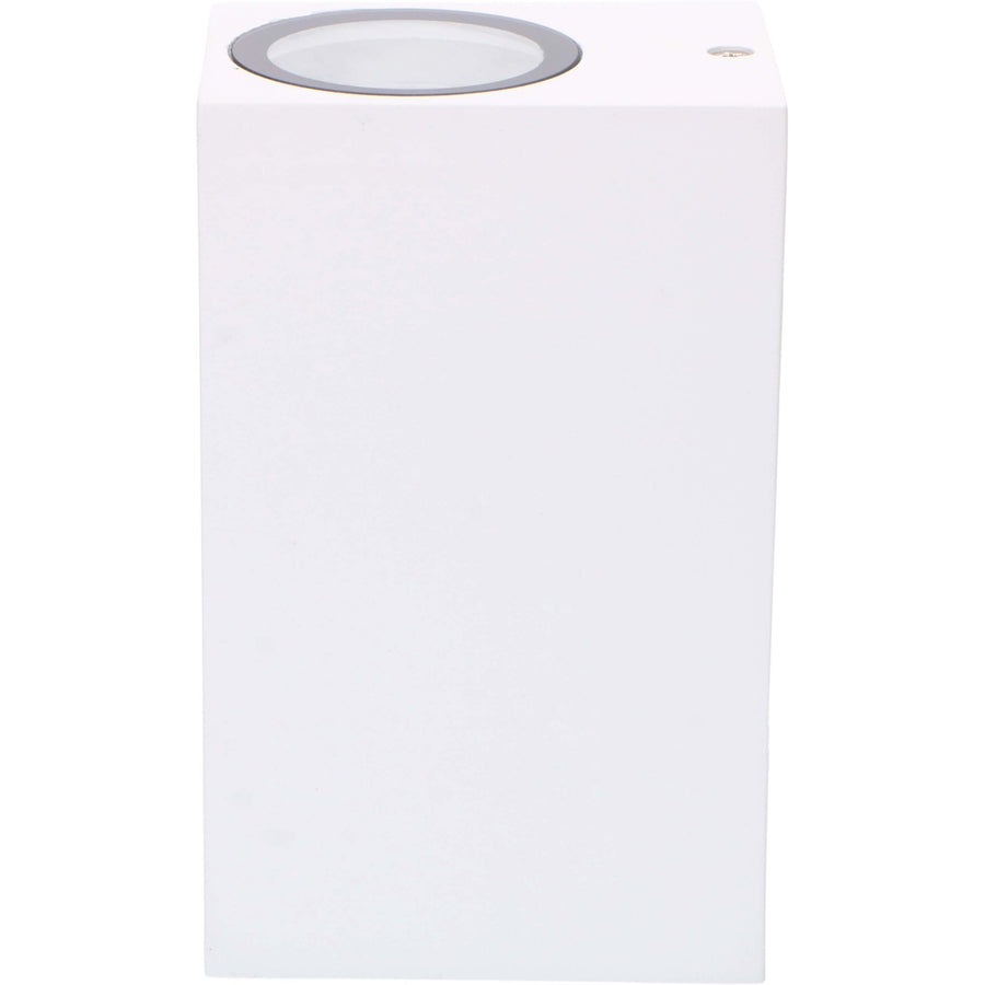 4 pack - LED's Light LED Buitenlamp met GU10 fitting - Rechthoek - IP44 - Wit - Model Milaan Wandlampen led.gl