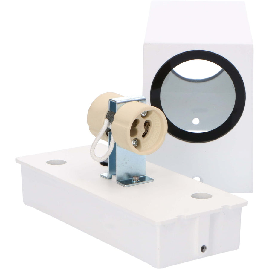 4 pack - LED's Light LED Buitenlamp met GU10 fitting - Rechthoek - IP44 - Wit - Model Milaan Wandlampen led.gl