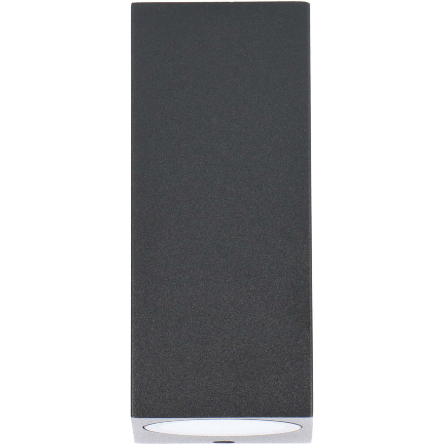 6 pack - LED's Light LED Buitenlamp met GU10 fitting - Rechthoek - IP44 - Zwart - Model Milaan Wandlampen led.gl